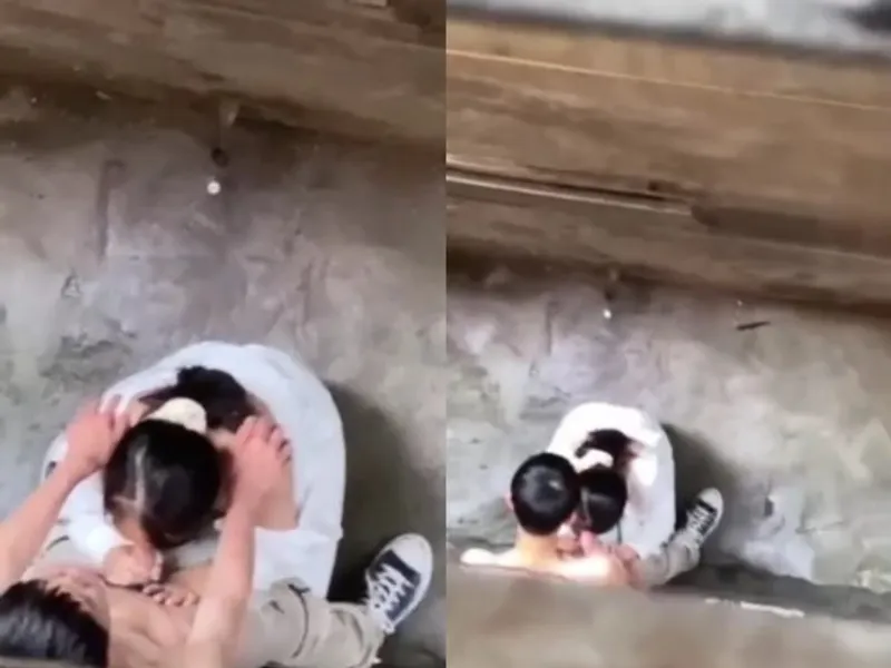 Quay lén nữ học sinh bú của quý any ở khe nhà